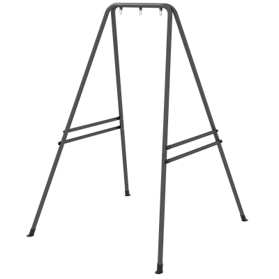 Outsunny Hammock Chair Stand, Hanging Heavy Duty Metal Frame Hammock Stand for Hanging Hammock Air Porch Swing Chair, Egg Cahir, Indoor & Outdoor Use, 48.8" x 56.3" x 70.9" Black