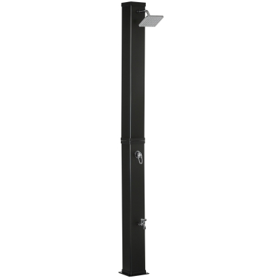 Outsunny 10.6 Gallon Solar Heated Shower, Outdoor 7ft Poolside