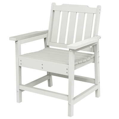 Patio Chair 23.5"W x 26.5"D x 34.25"H White