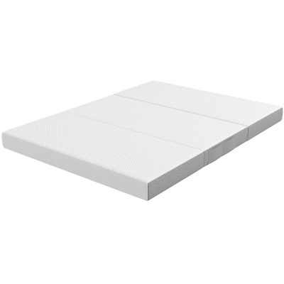 HOMCOM Foldable Mattress Queen Size, 6 Inch Tri Fold Memory Foam Mattress with Washable Cover & Non-Slip Bottom, 60" x 80" x6"