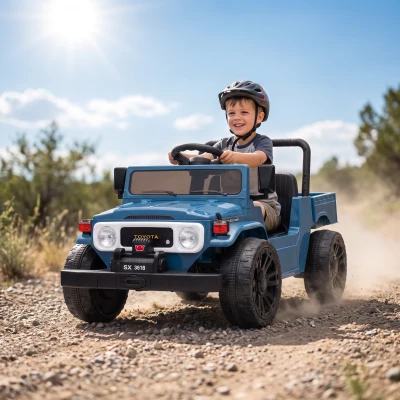 Qaba Toyota Pickup Kids Ride-On Truck 24V Dual Motors Blue