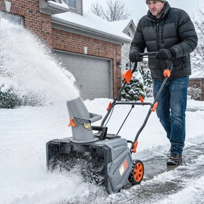 Outsunny 18" Cordless Snow Blower, 40V, 1400W, 2 Batteries
