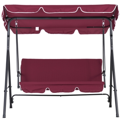 Swing Bench 67.75" x 43.25" x 60.25" Wine Red