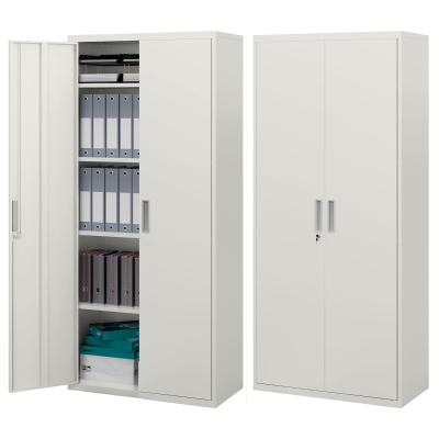 HOMCOM 71" Tall Garage Cabinet, Metal Storage Cabinet with 2 Doors, 4 Adjustable Shelves for Home Office, Study, Garage, White