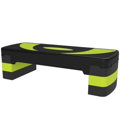 Soozier Adjustable Aerobic Stepper, Exercise Step Platform, Step Exercise Trainer, Workout Fitness Yoga Risers, 4"-6"-8", Green