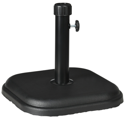 Outsunny Patio Umbrella Base, 24 lb Heavy Duty Concrete Umbrella Stand, Market Table Umbrella Base Holder for Outdoor, Black
