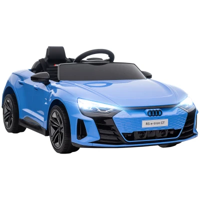 Aosom Ride-On Toy On Car with Remote Control, 12V 3.1 MPH Electric Ride for Kids w/ Suspension System, Horn Honking, Blue