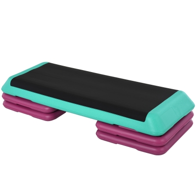Soozier 4"/6"/8" Aerobic Stepper Exercise with Non-Slip Top for Home, Office, Indoor, Outdoor, Multicolour