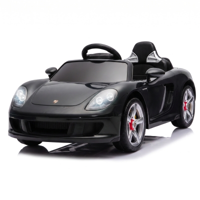 Qaba Porsche Carrera GT Kids Ride On Car 12V with Remote, Black