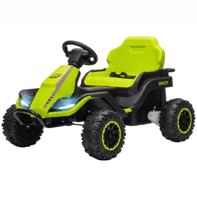 Qaba Kids Electric Ride On Car 24V, Dual Motors, Remote, Green