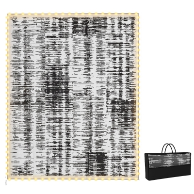 Outsunny 10' x 8' Outdoor Reversible Rug with LED Lights & Bag
