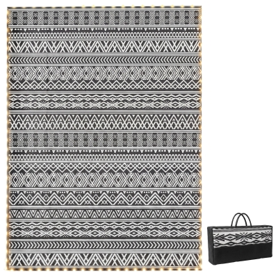 Outsunny 12' x 9' Outdoor Reversible Patio Rug with USB Lights