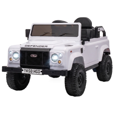 Qaba Land Rover Kids Ride On Car, 12V Electric, Remote, White