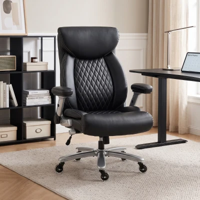 HOMCOM Ergonomic Office Chair, 600 lbs, Lumbar Support, Headrest