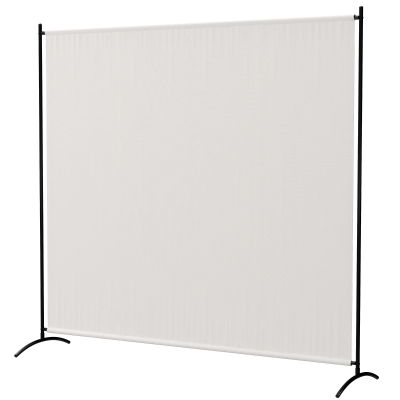 Outsunny 5.9FT Outdoor Privacy Screen, Freestanding Room Divider, Beige