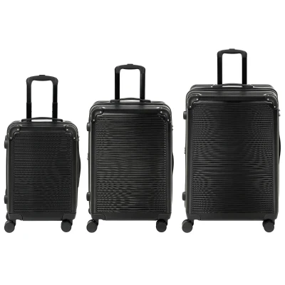 HOMCOM 3-Piece Luggage Set, Carry On & Checked Suitcase Set with TSA Lock, Hard Shell, 20/24/28 Inch, Black