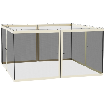 Outsunny 13x13 Gazebo Netting Canopy Tent Netting, Black