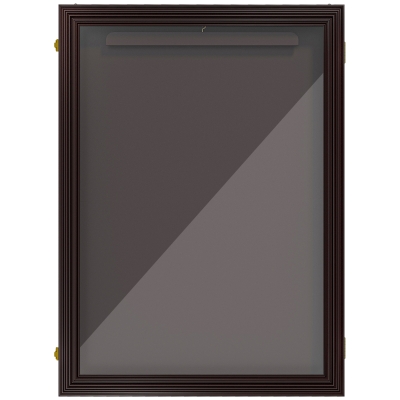 HOMCOM 24" x 32" Hockey Jersey Frame, Jersey Shadow Box for Basketball, Football, Baseball, Brown