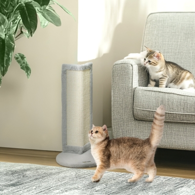 PawHut Cat Scratching Post for Indoor Kittens, 22"H Cat Scratch Post with Sisal Scratching Pad, Stable Base