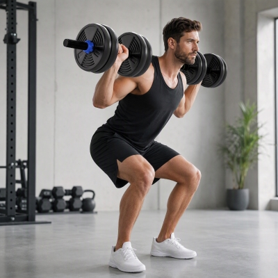 Soozier Adjustable Dumbbell Set, 4 in 1 Weights Dumbbells Set for Home Gym, 33lb Free Weights with Connector and Non-Slip Grip