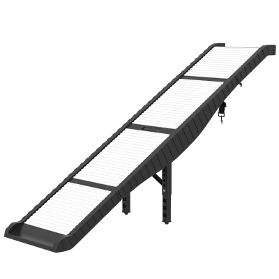 PawHut Foldable Dog Car Ramp with Support Leg, Non-Slip TPR Surface, 69" x 15.7", for Small to Large Dogs Up to 220LBS