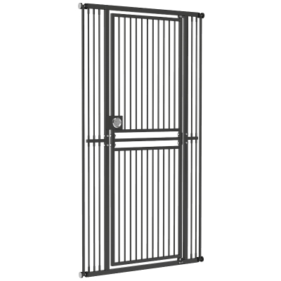 PawHut 71" Extra Tall Cat Gate,  29"-39" Wide Pet Gate with No Drilling, Narrow Spacing, Pull-Ring Latch, 2 Extension Kits