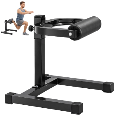 Soozier 7-Level Adjustable Squat Machine with Non-Slip Foot Pads for Lower Body Strength Training