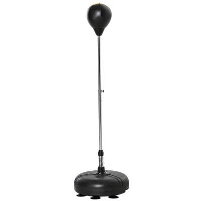 Soozier Reflex Bag with Stand, Freestanding Punching Bag Set with Speedball and Gloves, 52.4" -59.4" Adjustable Height