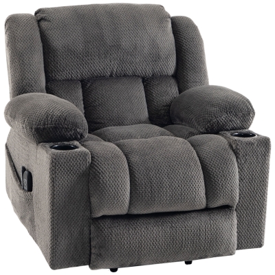 HOMCOM Power Lift Recliner Chair, Massage, Heat, Wide Seat, Gray