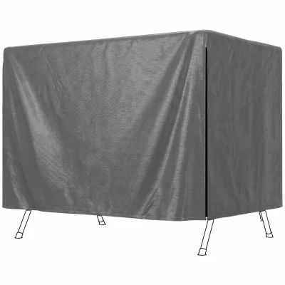Outsunny 3-Seater Patio Swing Cover, Outdoor Garden Furniture Protection Hammock Glider Cover, Waterproof Dustproof Windproof, 85" x 61" x 59", Dark Grey
