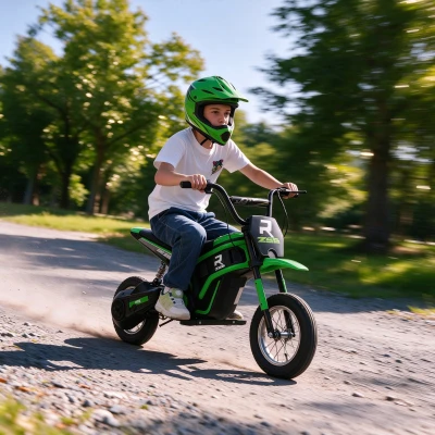 Aosom 24V Electric Dirt Bike, 350W, 15 MPH, Green