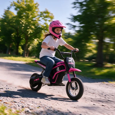 Aosom 24V Electric Dirt Bike, 350W, 15 MPH, Pink