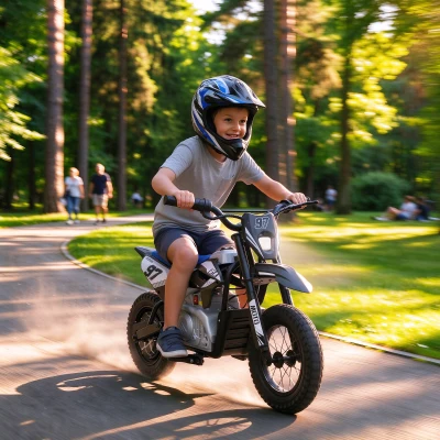 Qaba 36V Kids Electric Dirt Bike, Brushless Motor, Rear Suspension, Black