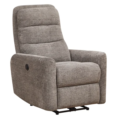 Wide Power Fabric Recliner with Adjustable Headrest and 30D Foam, 32'' L x 36"W x 43" H, Gray