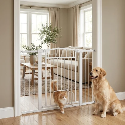 pet gate 29.9" -40.9" W x 30.3" H White