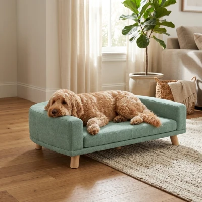 PawHut Dog Sofa Bed with Washable Cushion for Large Pets, Green