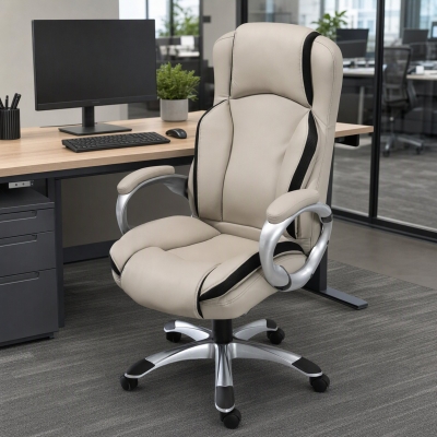Vinsetto Ergonomic Office Chair PU Leather Executive on Rolling Wheels Task Computer Height Adjustable Swivel Ergonomic