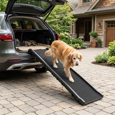 PawHut 61" Folding Dog Ramp with Non-Slip Surface & Side Rails