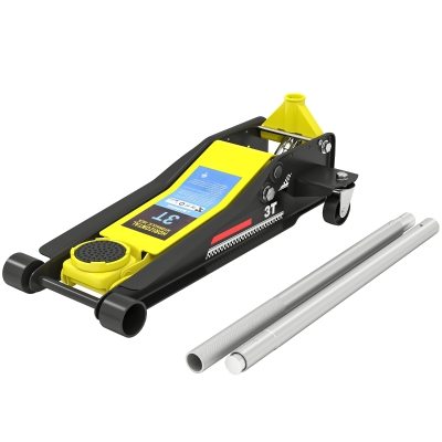 HOMCOM 3 Ton Low Profile Heavy Duty Car Floor Jack, Yellow