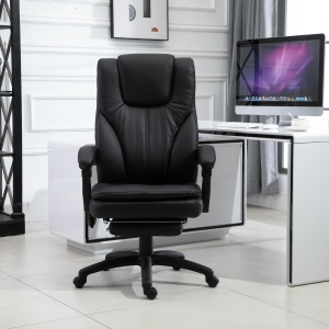 Vinsetto Massage Office Chair 360° Swivel with Footrest Remote Controller Height Adjustable Black