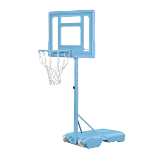 Soozier 5.25' - 5.89' Height Adjustable Pool Basketball w/ Wheeled Water/Sand Base - Blue