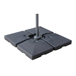 Outsunny Large 4 Piece Square Fillable Weighted Offset Market Patio Umbrella Base