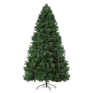 HOMCOM 7ft Artificial Christmas Tree with 1160 Branch Tips, Unlit Pine Xmas Tree with Foldable Metal Stand