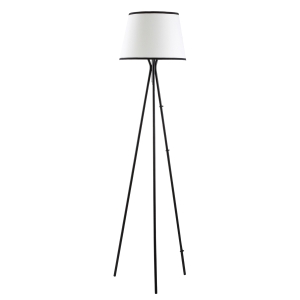 HOMCOM Modern Tripod Floor Lamp Land Lamp w/ Steel Frame, Fabric Lampshade and E26 Base