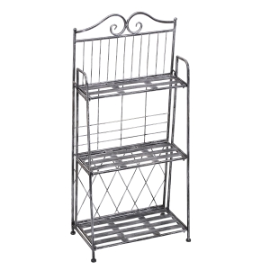 Outsunny 3-Tier Metal Indoor / Outdoor Folding Plant Stand Rack