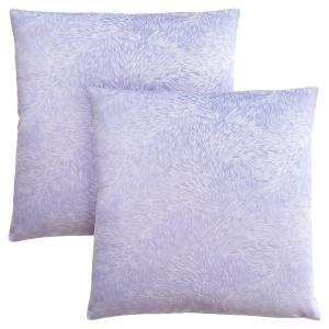 Monarch 18" x 18" Feathered Velvet Throw Pillow (Set of 2) - Light Purple
