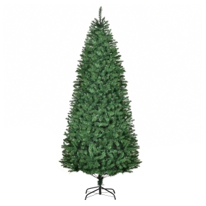 HOMCOM 7.5ft Tall Pre-lit Pine Artificial Christmas Tree with Realistic Branches, 450 Warm White LED Lights and 1146 Tips