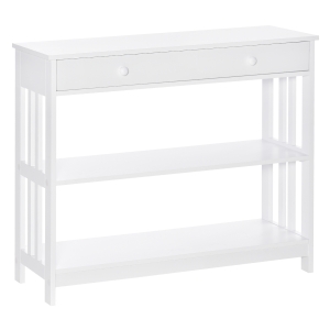 HOMCOM Console Table with Drawers and 2 Shelves, Sofa Table for Entryway, Living Room