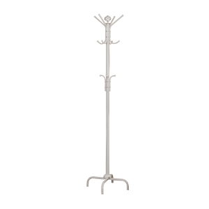 Monarch 70" 12-Hook Metal Coat Tree Hanger Rack - White Finish