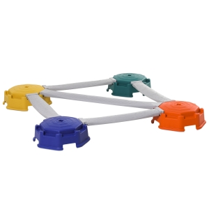 Qaba 9pcs Kids Balance Beam Bridge Gym Toy for toddler with Non-slip Surface